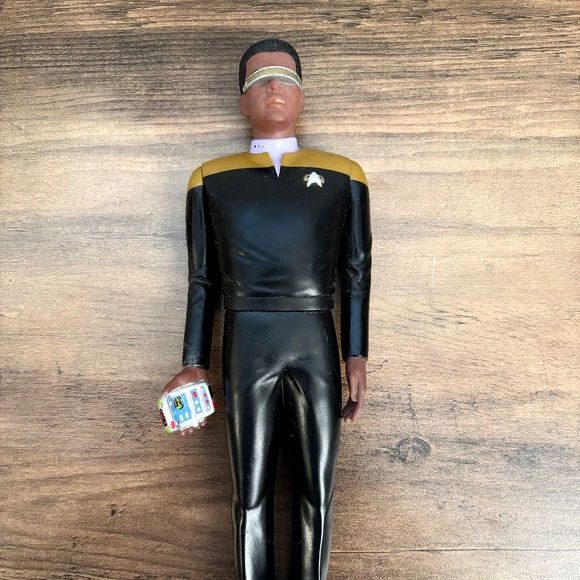VINTAGE 1994 Lt. Lieutenant Commander Geordi LaForge STAR TREK FIGURE Applause 9 - Picture 1 of 9